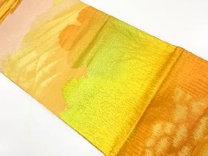 アンティーク　遠山に樹木模様織り出し袋帯（着用可）